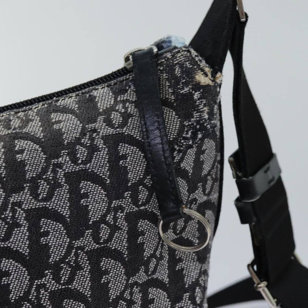 Christian Dior Trotter Canvas Shoulder Bag Black Auth 82279 - Picture 15 of 16